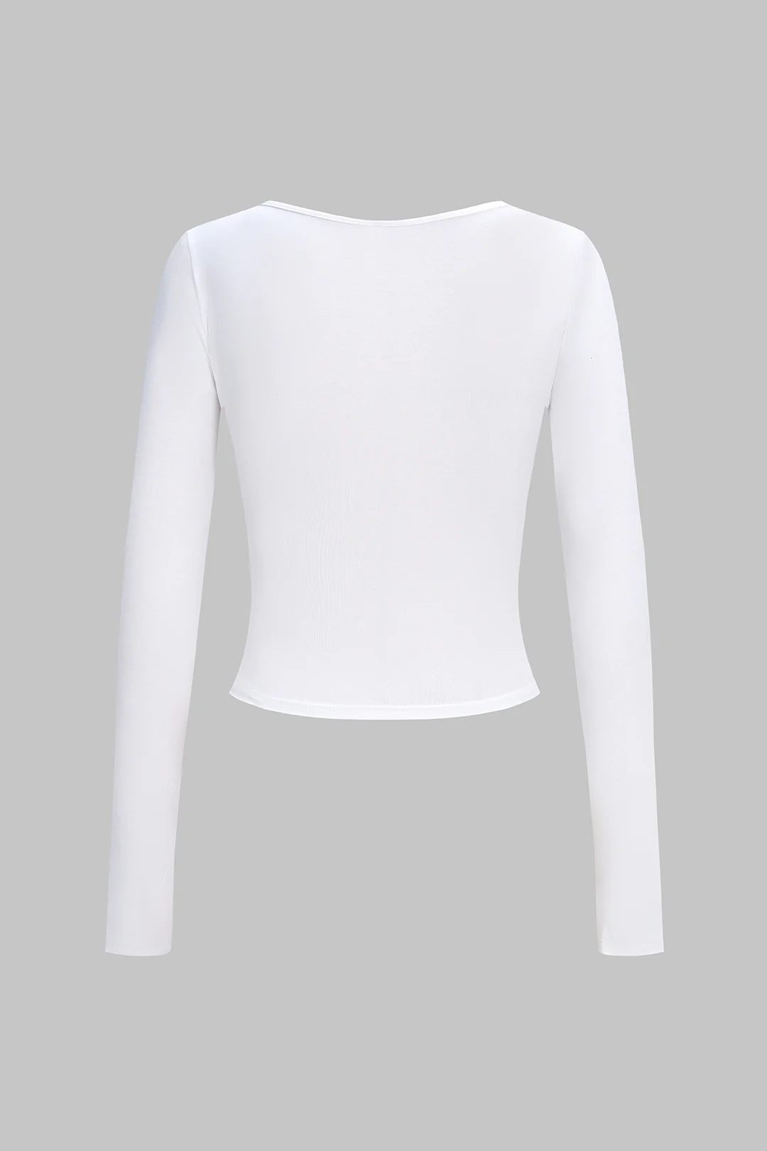 V-Neck Ruched Long-Sleeve Top - Weenar
