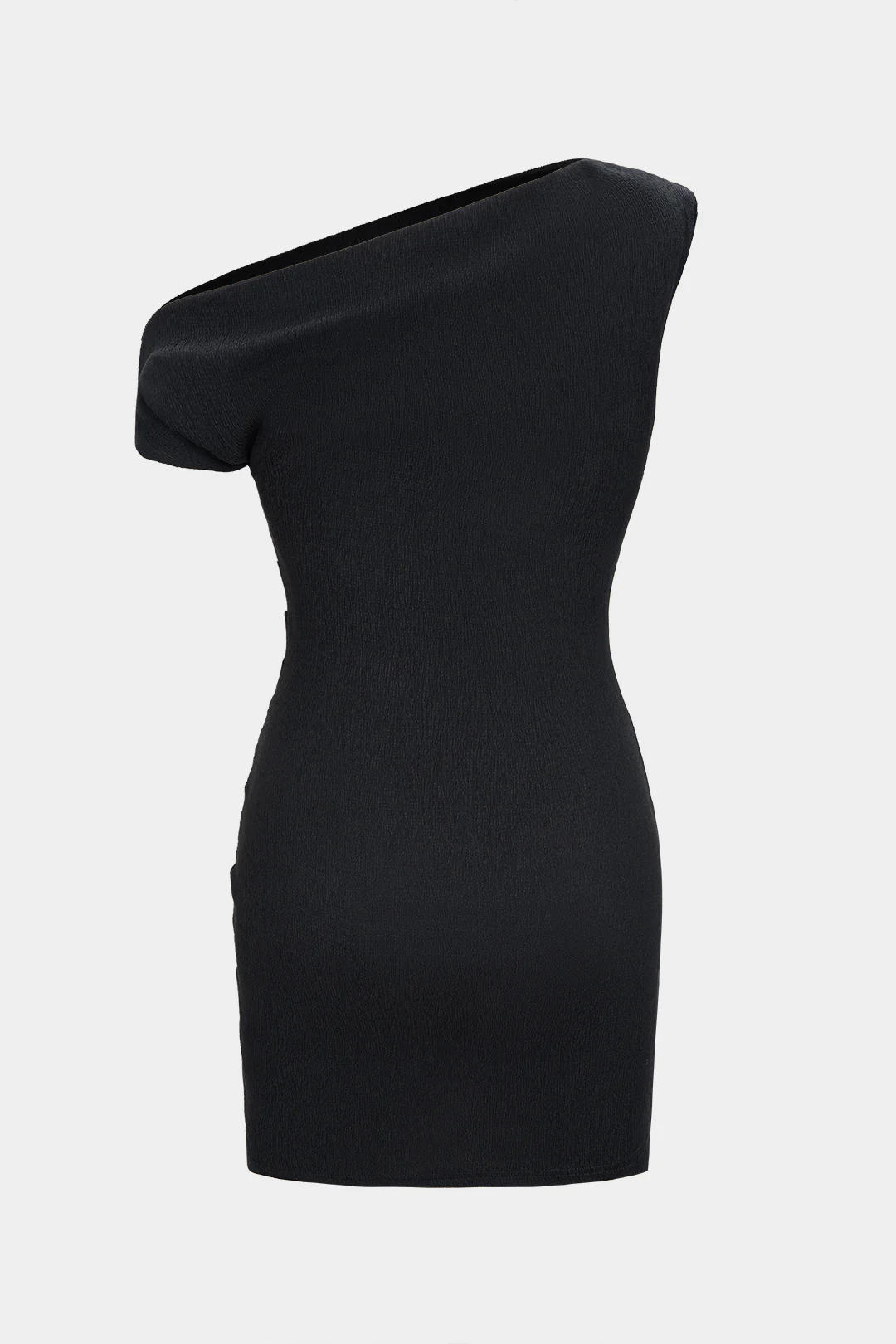 One Shoulder Pleated Sleeveless Dress - Weenar