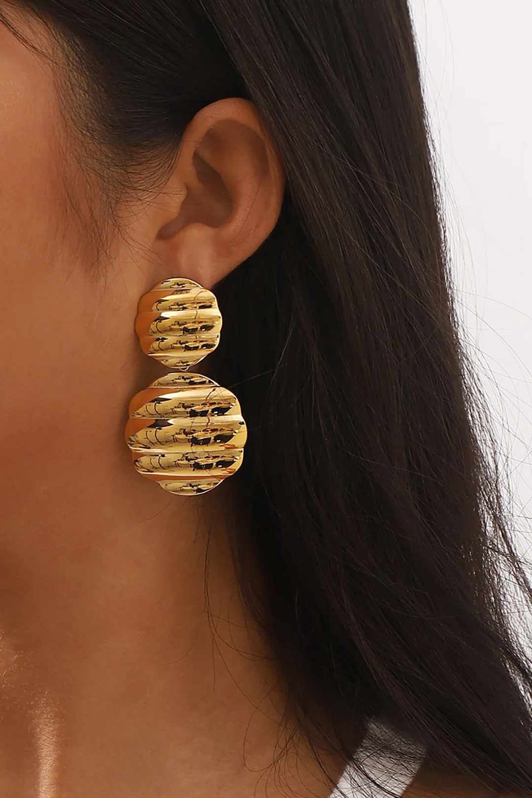 Alloy Stripes Print Earrings - Weenar