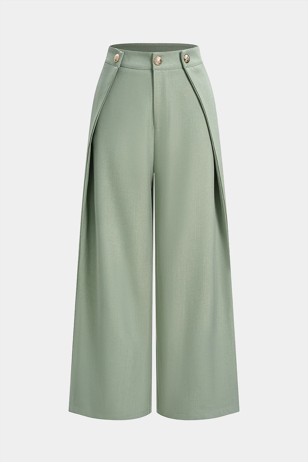 Solid Straight Leg Pants - Weenar
