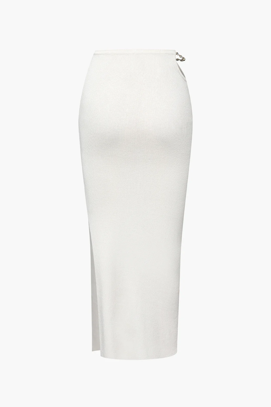 Knit Hollow Out Slit Skirt - Weenar