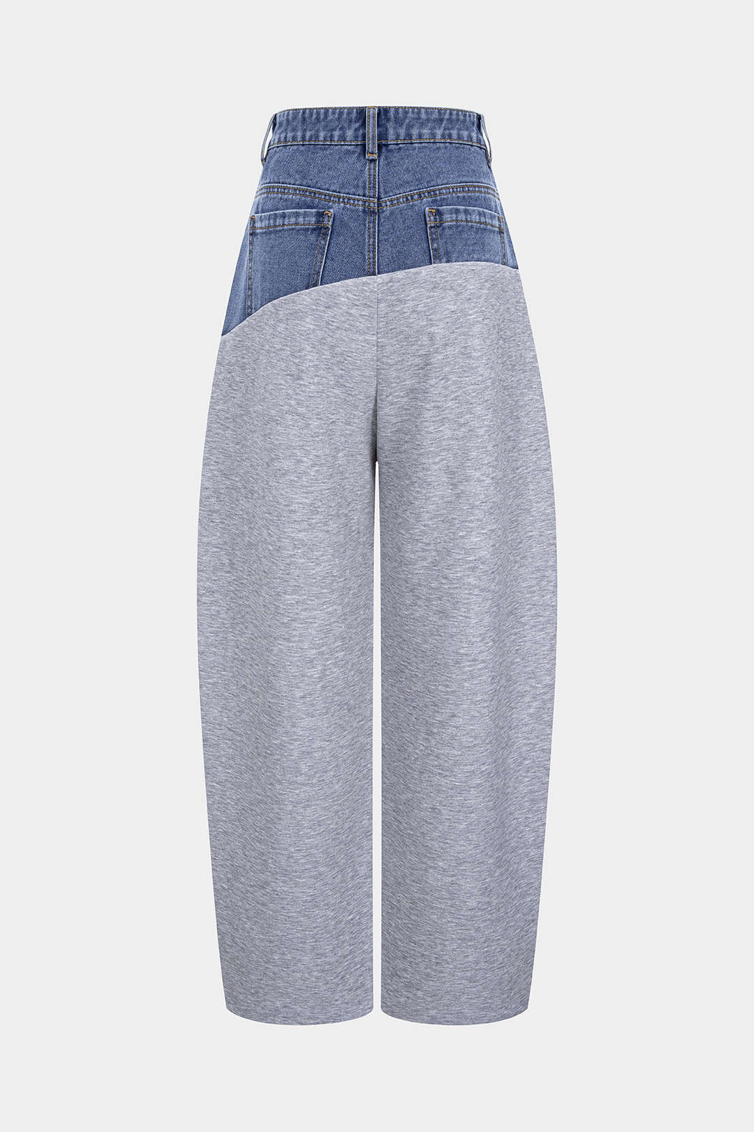 Denim Patchwork Drawstring Jeans - Weenar
