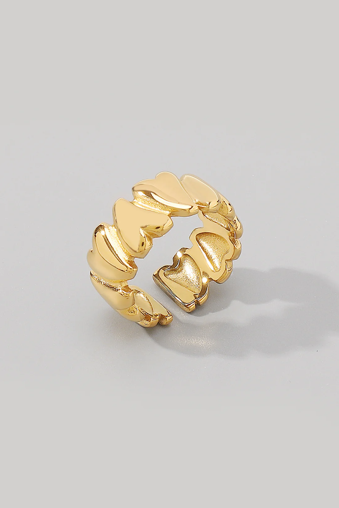 Alloy Irregular Heart Open Ring - Weenar