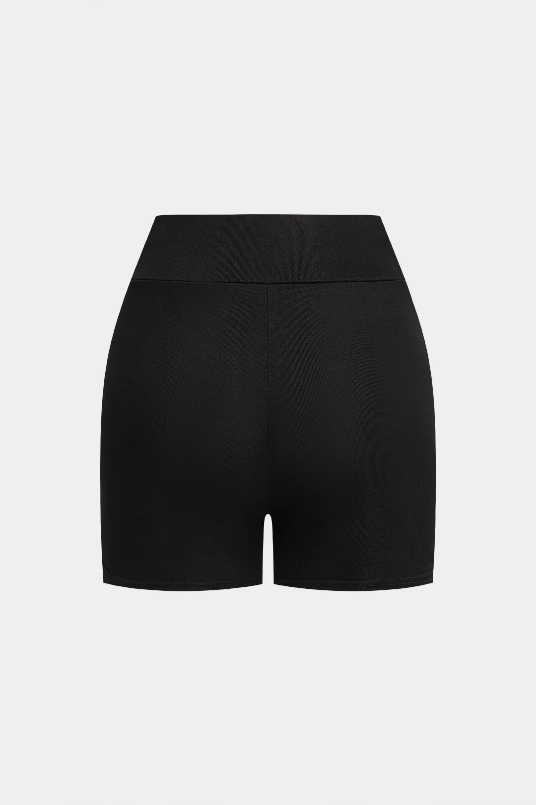 Solid High Waist Shorts - Weenar