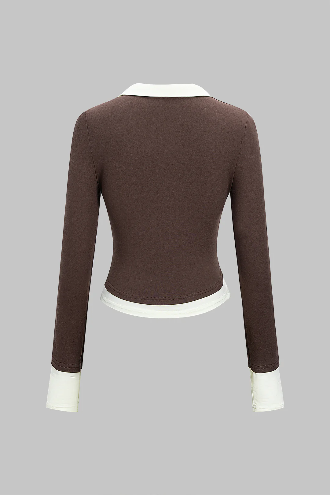 Contarst Polo Long-Sleeve Top - Weenar
