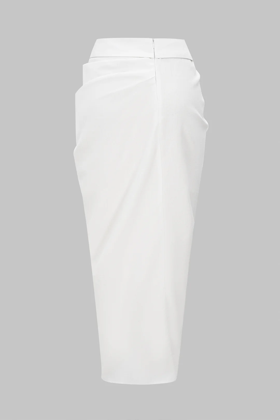Linen Ruched Split Asymmetrical Skirt - Weenar