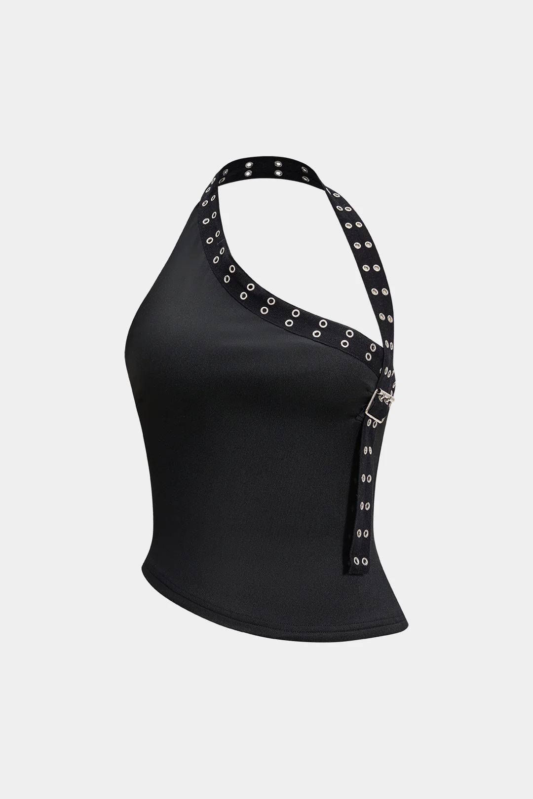 Halter Neck Asymmetrical Tank Top - Weenar