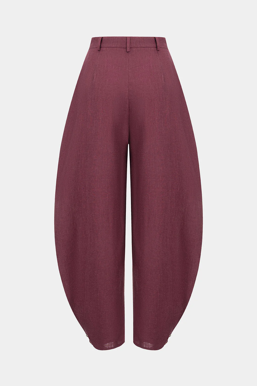 Linen Solid Barrel Trousers - Weenar