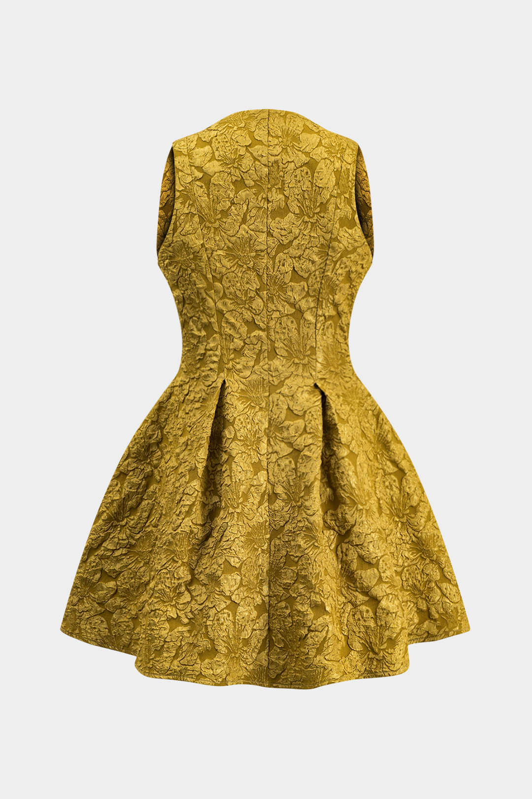 Jacquard Sleeveless Ruched Mini Dress - Weenar