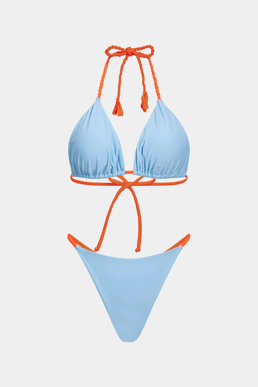 Twist Knot Halter Neck Tie-Up Bikini Set - Weenar