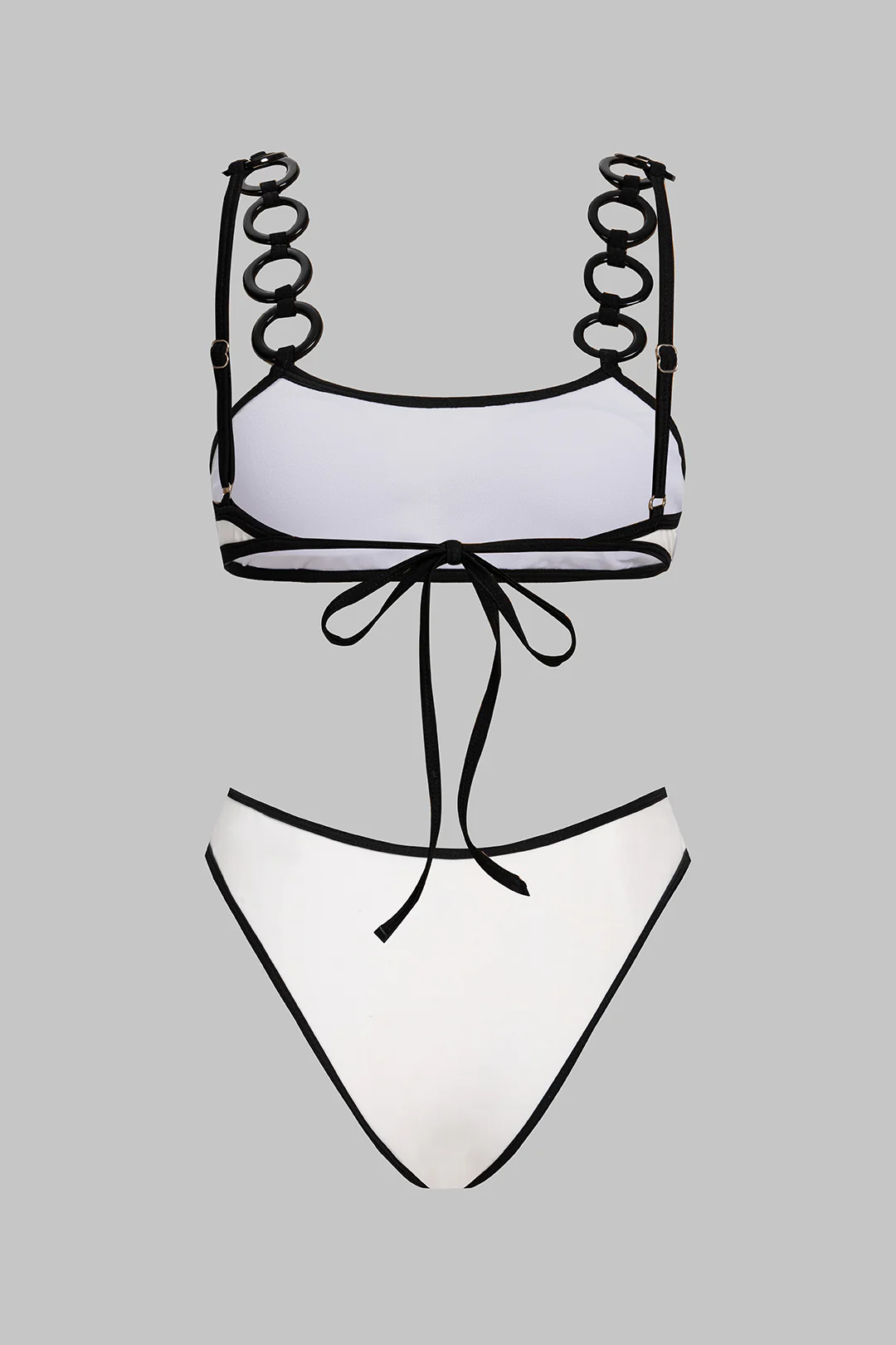 Contrast Tie Back Bikini Set - Weenar