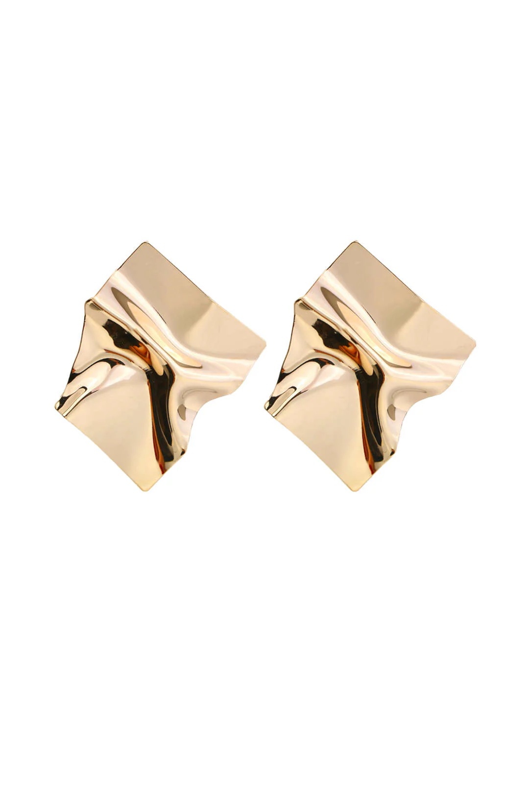 Crinkled Statement Earrings - Weenar