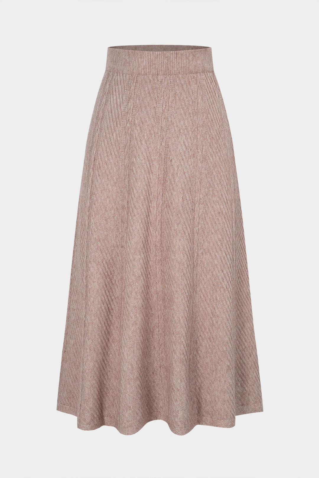 Knit Wool High Waist Skirt - Weenar