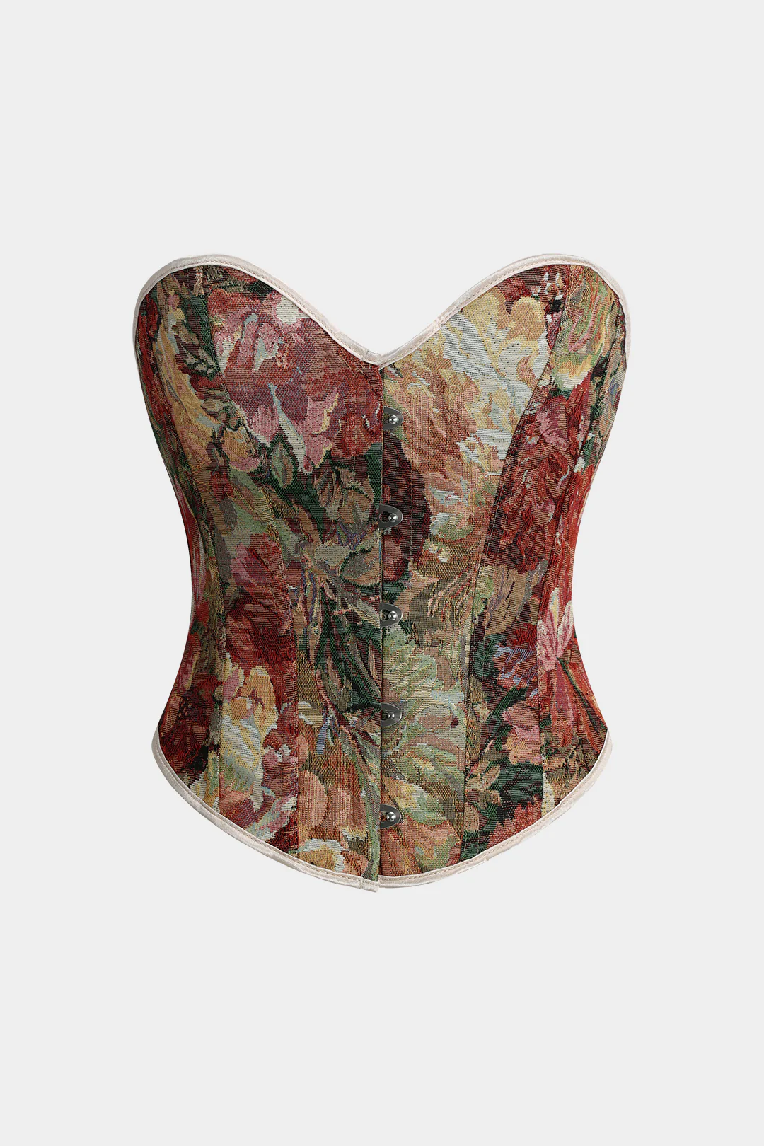 Jacquard Tie Back Strapless Contrast Tube Top - Weenar
