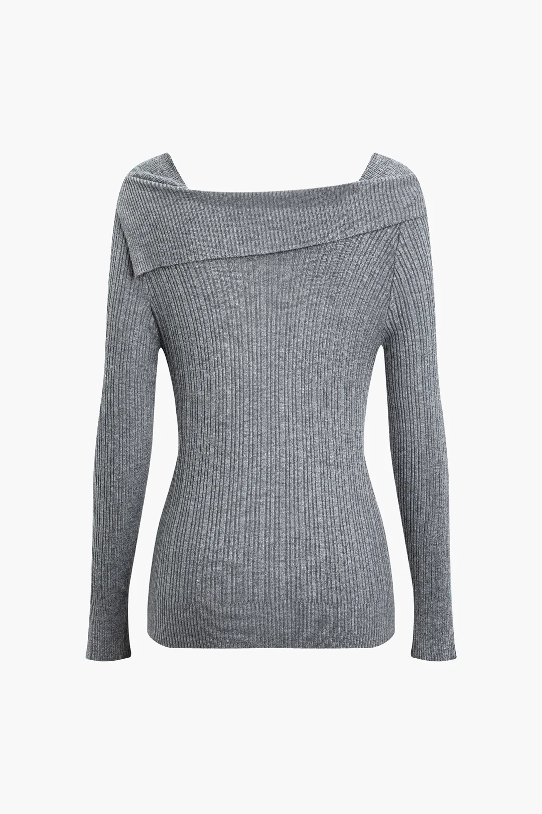 Asymmetrical Off-Shoulder Long-Sleeve Top - Weenar