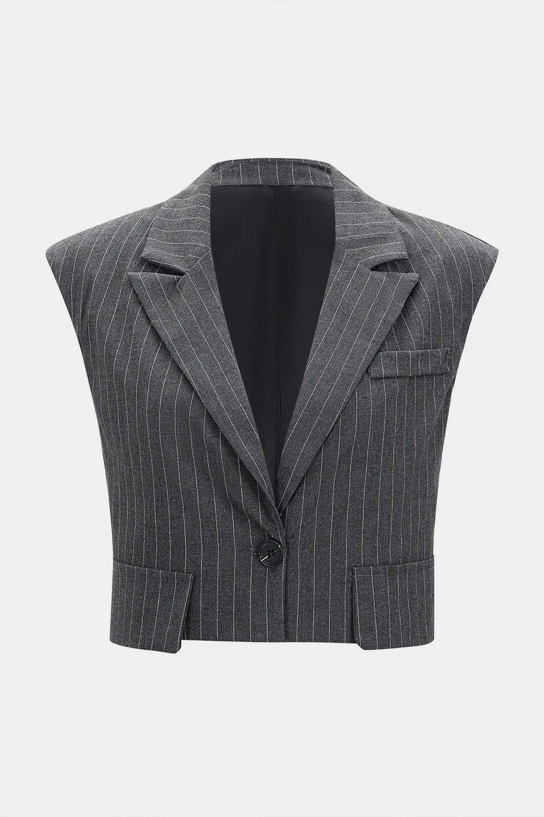 Stripes Print Button Vest - Weenar