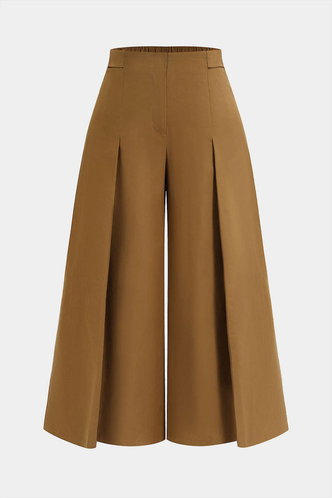 Plus Size Ruched Zipper Detailed Trousers - Weenar