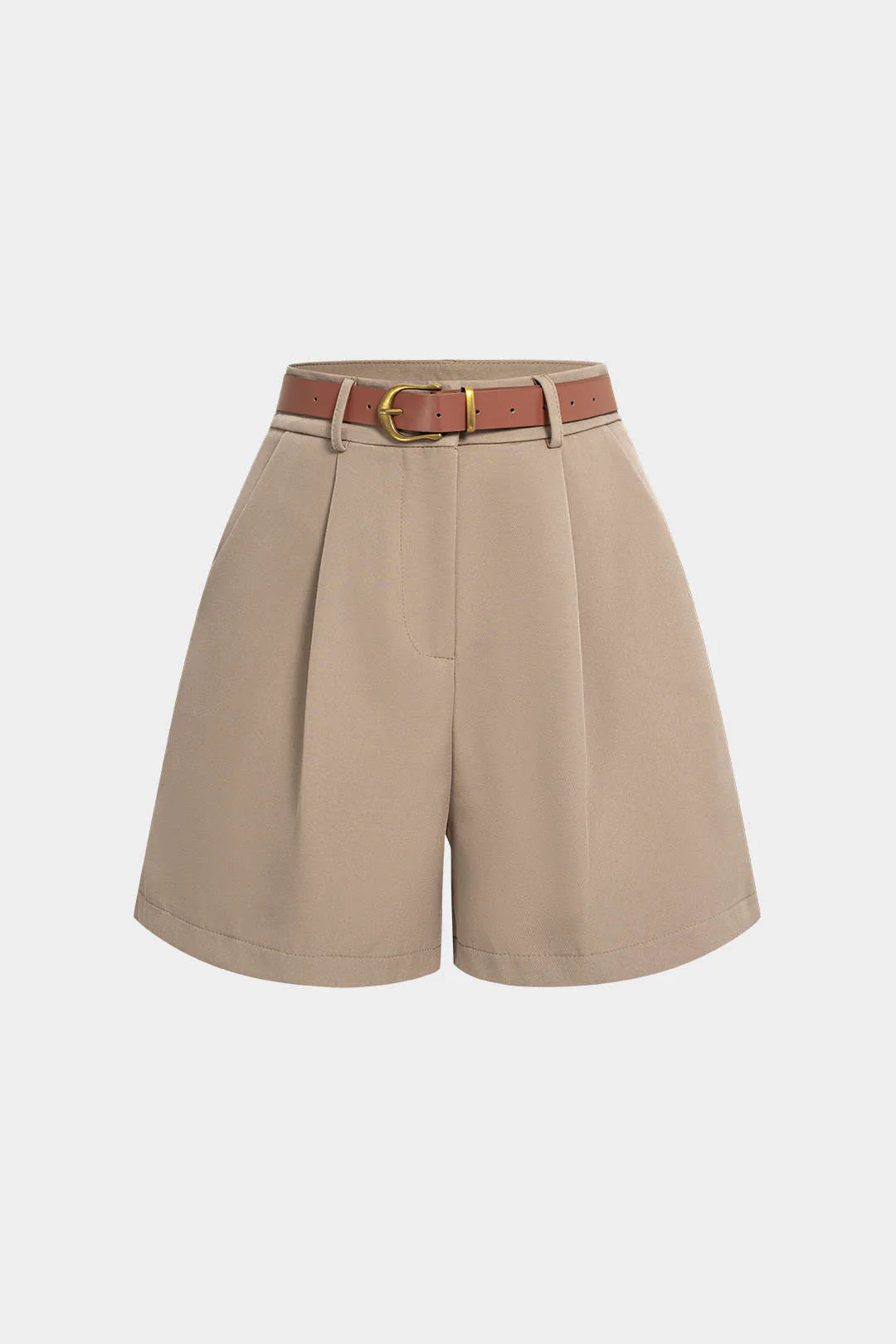 Belted Wide Leg Shorts - Weenar