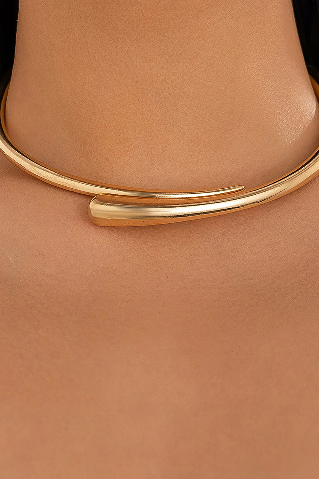 Metal Choker Open Necklace - Weenar