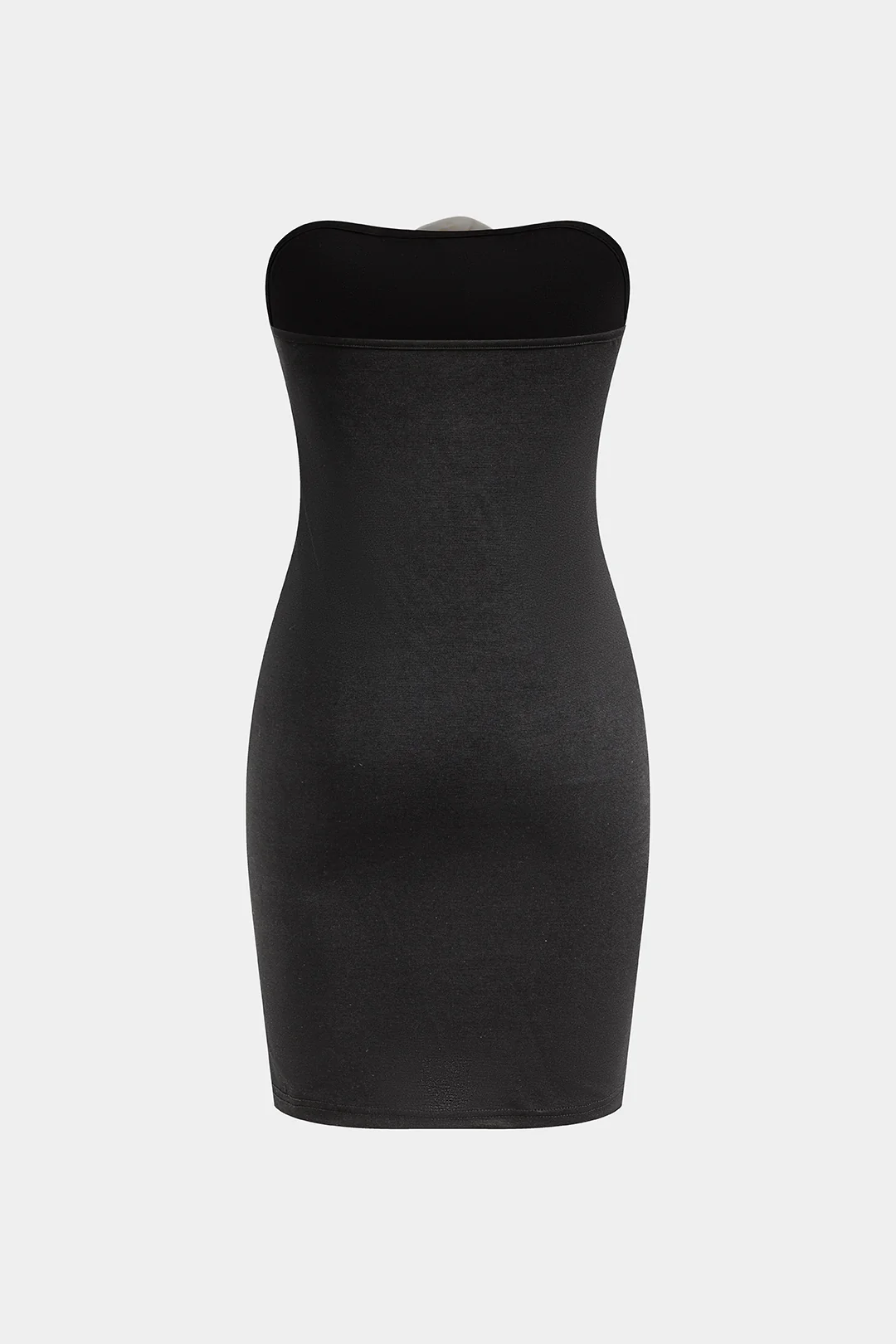 3D Flower Strapless Sleeveless Mini Dress - Weenar