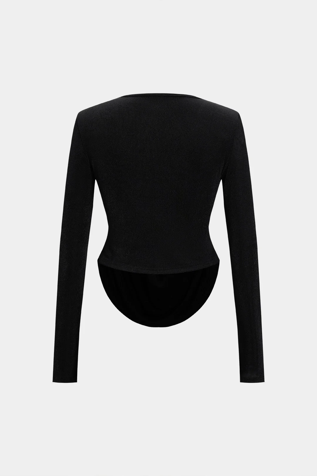 Draped Cowl Neck Ruched Long-Sleeve Top - Weenar
