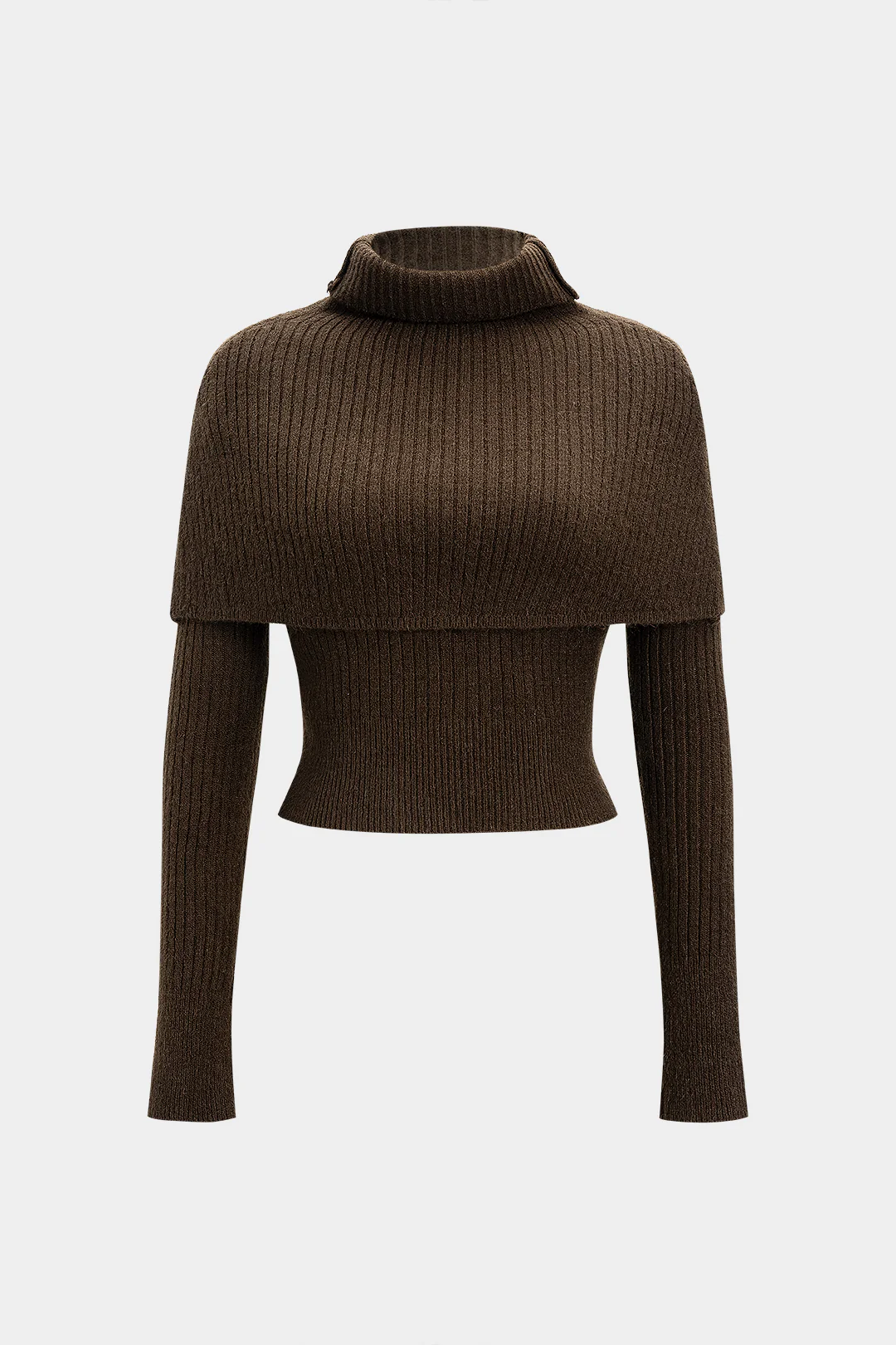 Sweater High Collar Long-Sleeve Top - Weenar