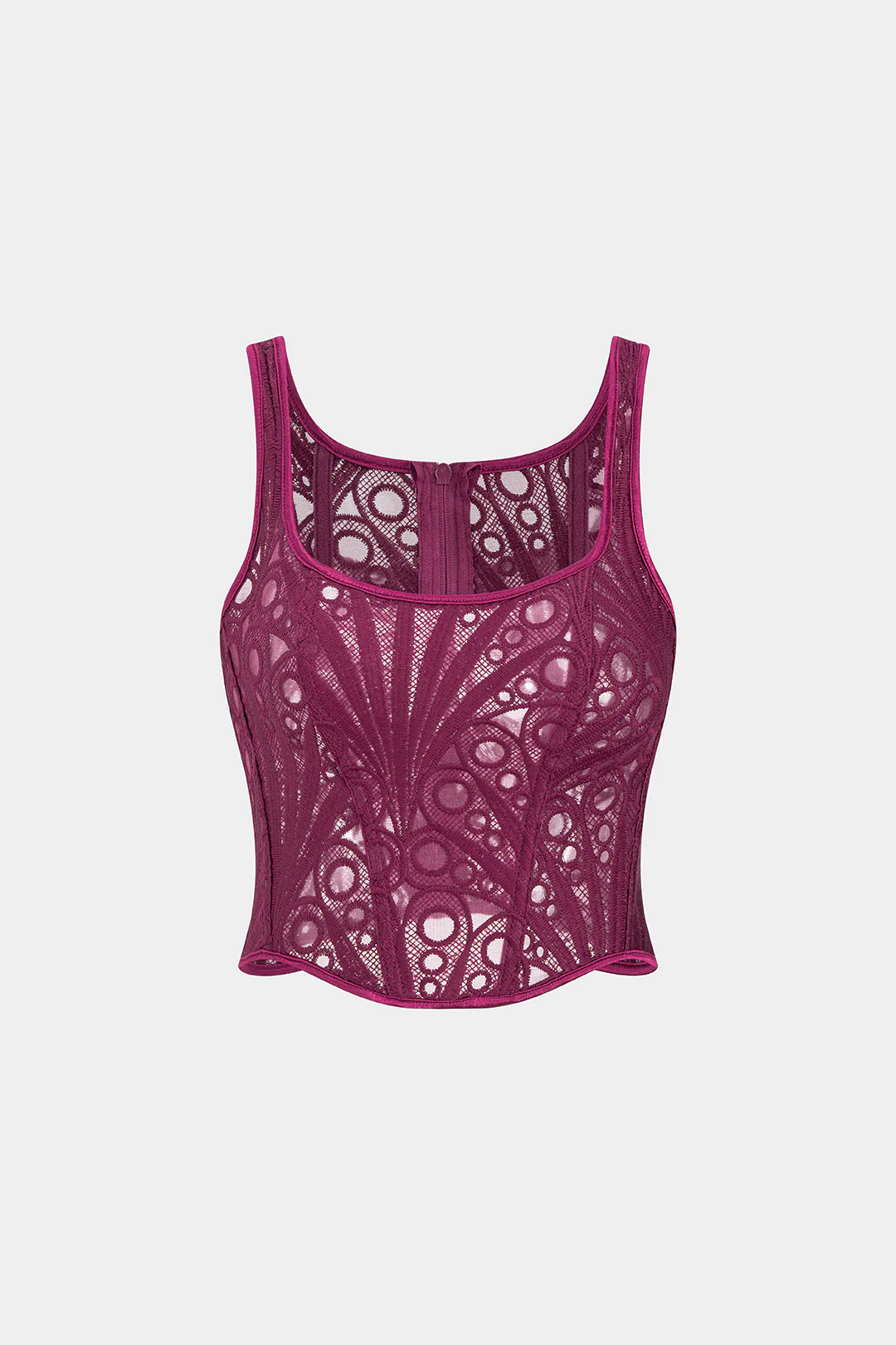 Lace Cut Out Tank Top - Weenar