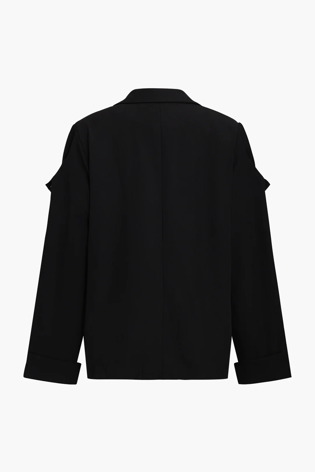 Denim Patchwork Notched Lapel Outerwear - Weenar