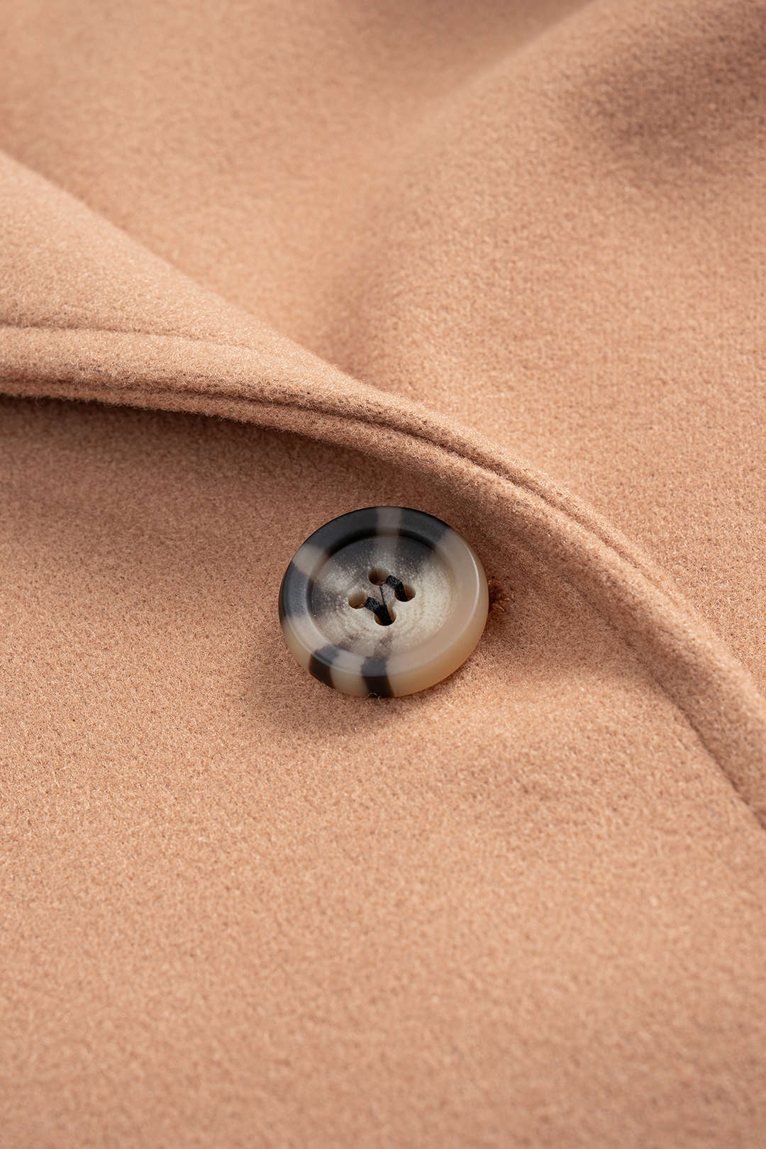 Lapel Short-Buttoned Long Sleeve Coat - Weenar