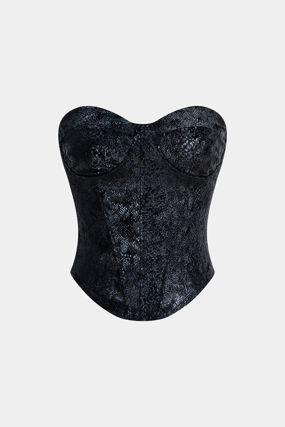 Velvet Strapless Sleeveless Chalice Tube Top - Weenar