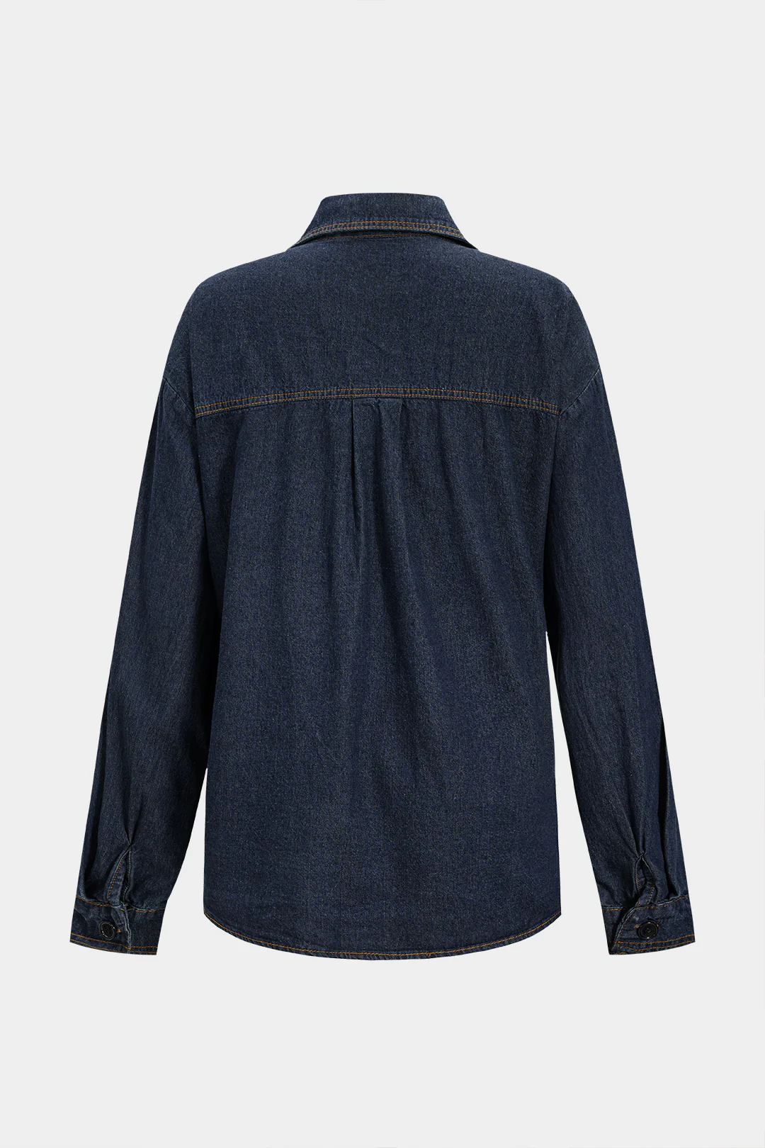 Denim Asymmetrical Metallic Buckle Outerwear - Weenar