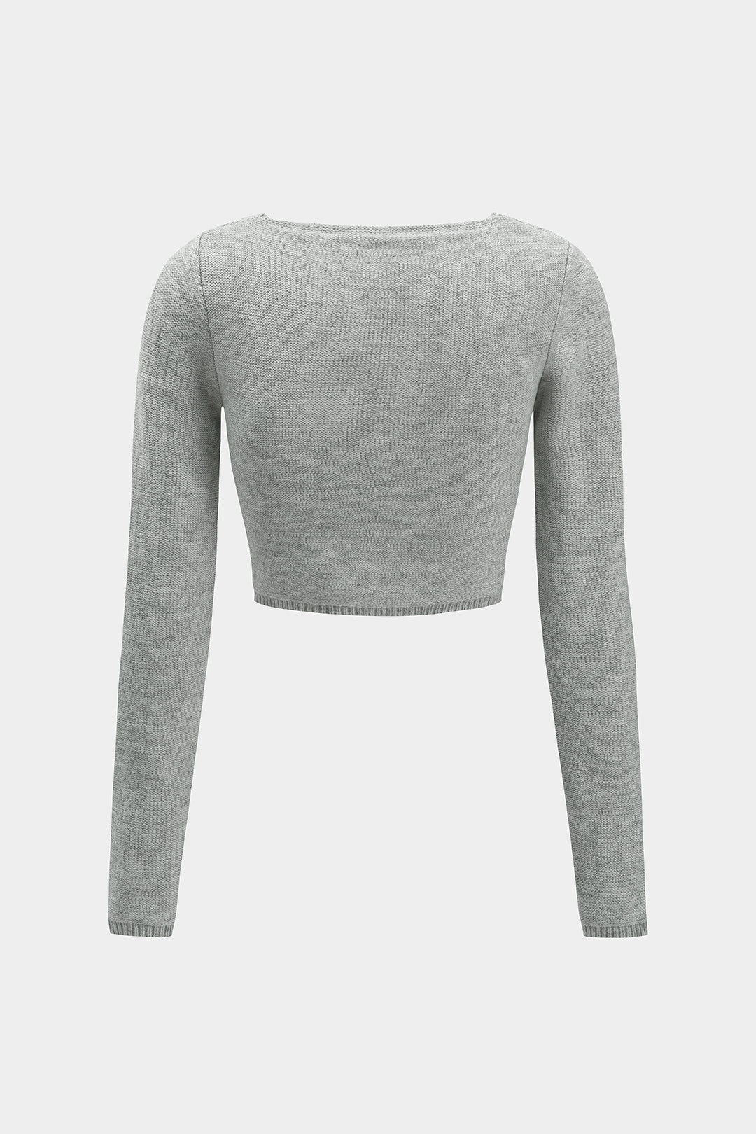 Fringe Trim Cut Out Long-Sleeve Top - Weenar