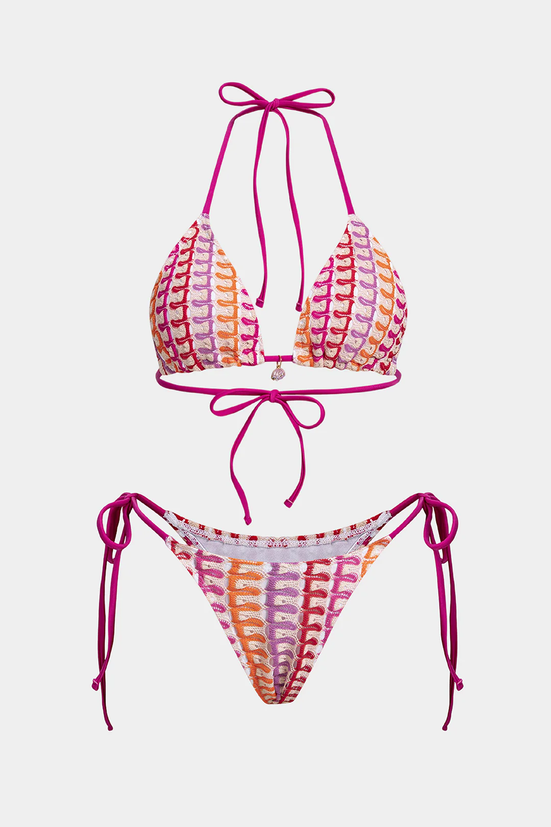 Bohemian Print Halter Tie-Up Bikini Set - Weenar