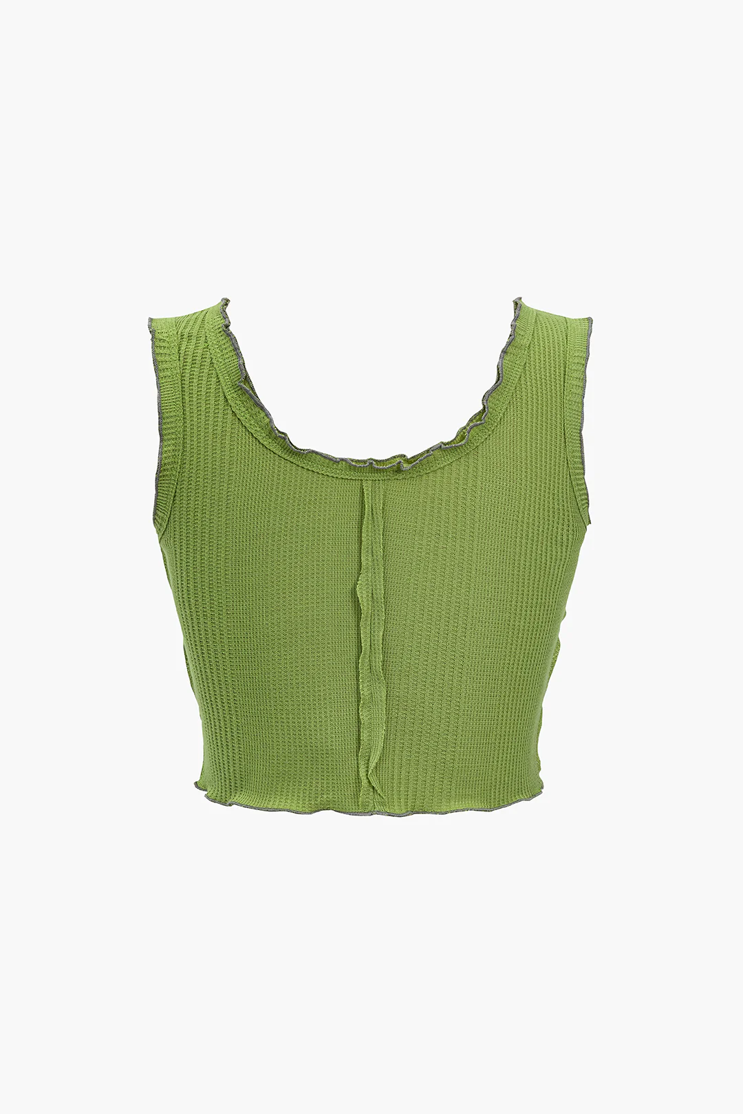 Solid Scallop Edge Tank Top - Weenar