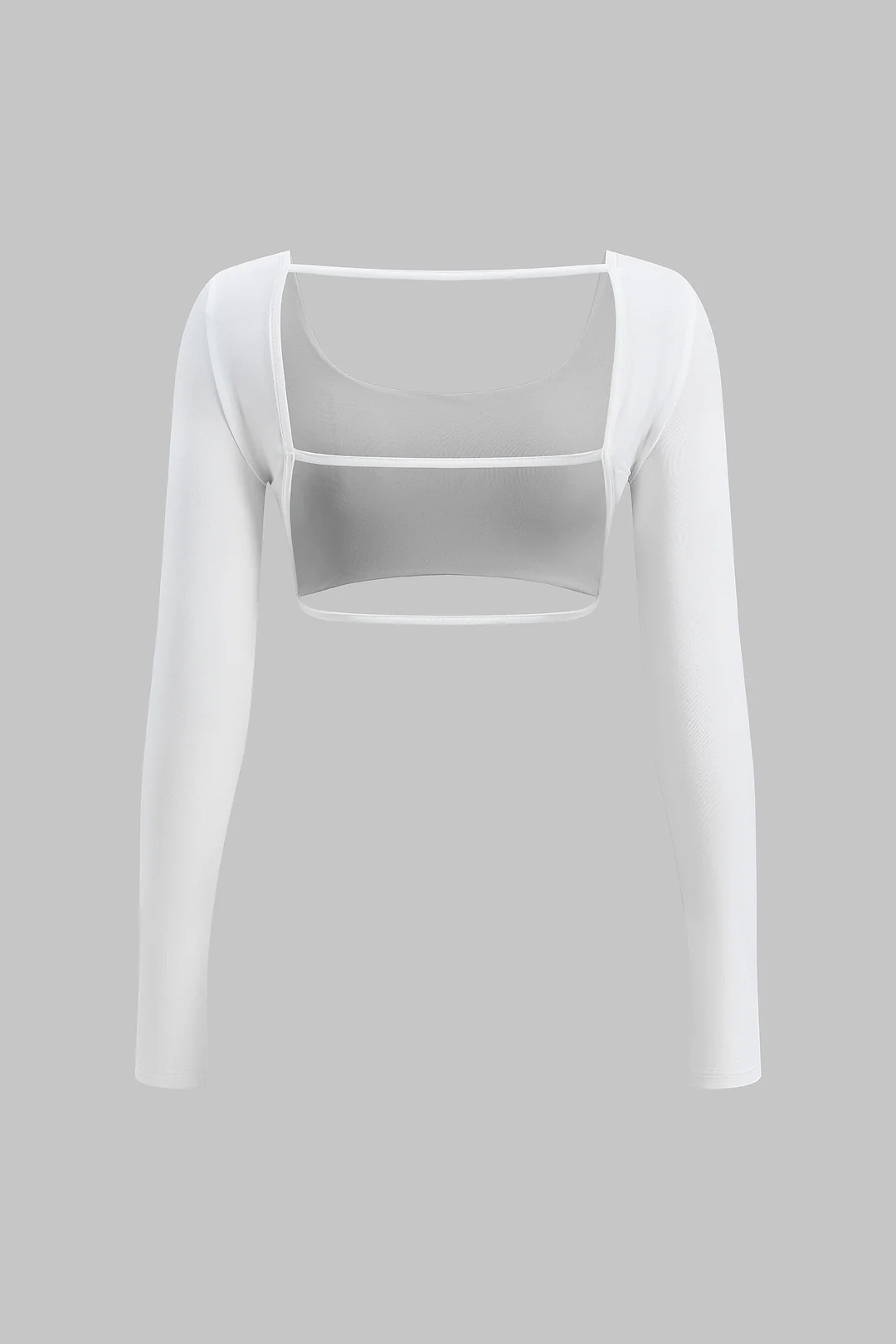 Cut Out Backless Long-Sleeve Top - Weenar