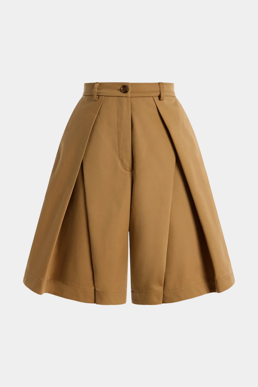 Pleated High Waist Wide Leg Shorts - Weenar