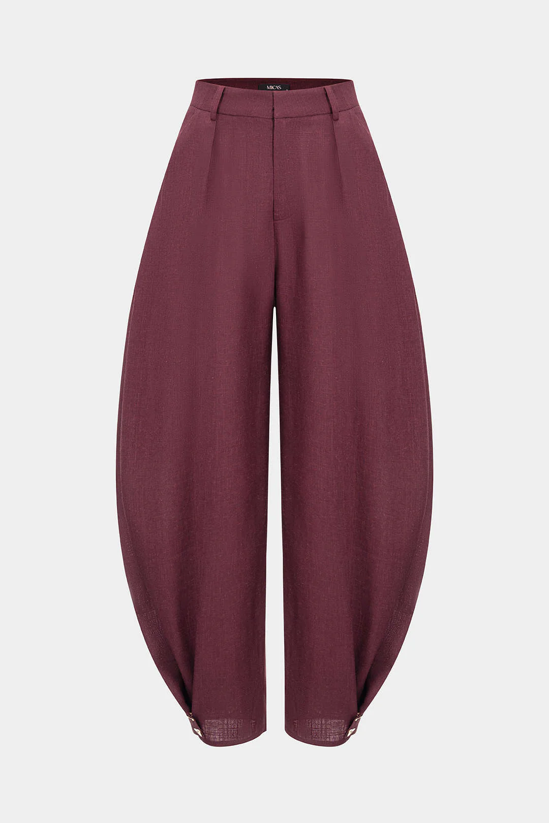 Linen Solid Barrel Trousers - Weenar