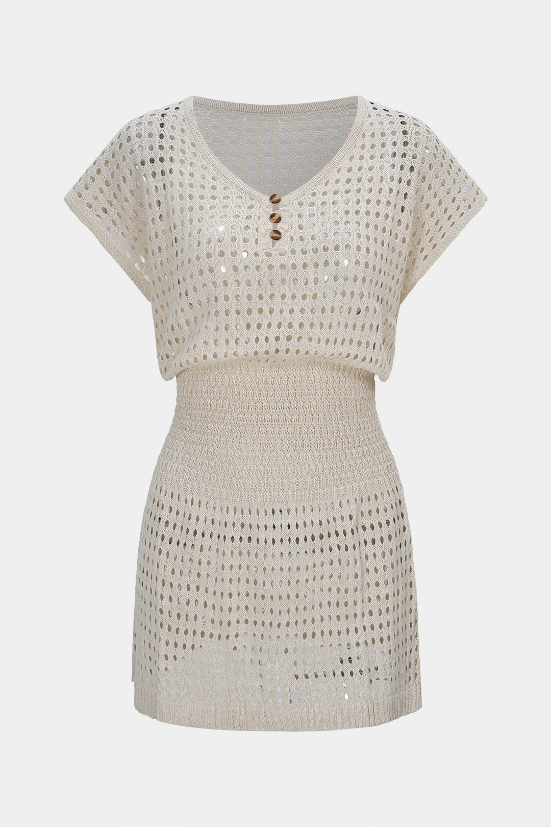 Cut Out Hollow Knitted Sleeveless Dress - Weenar