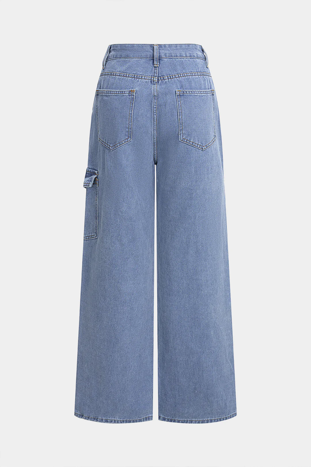 Denim Bow Tie-Up Straight Leg Jeans - Weenar