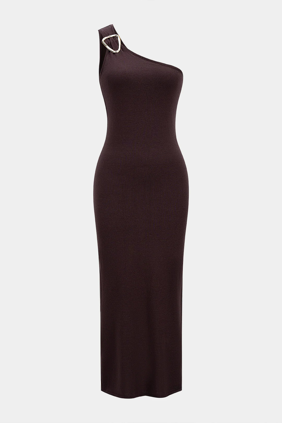 One Shoulder Asymmetrical Sleeveless Maxi Dress - Weenar