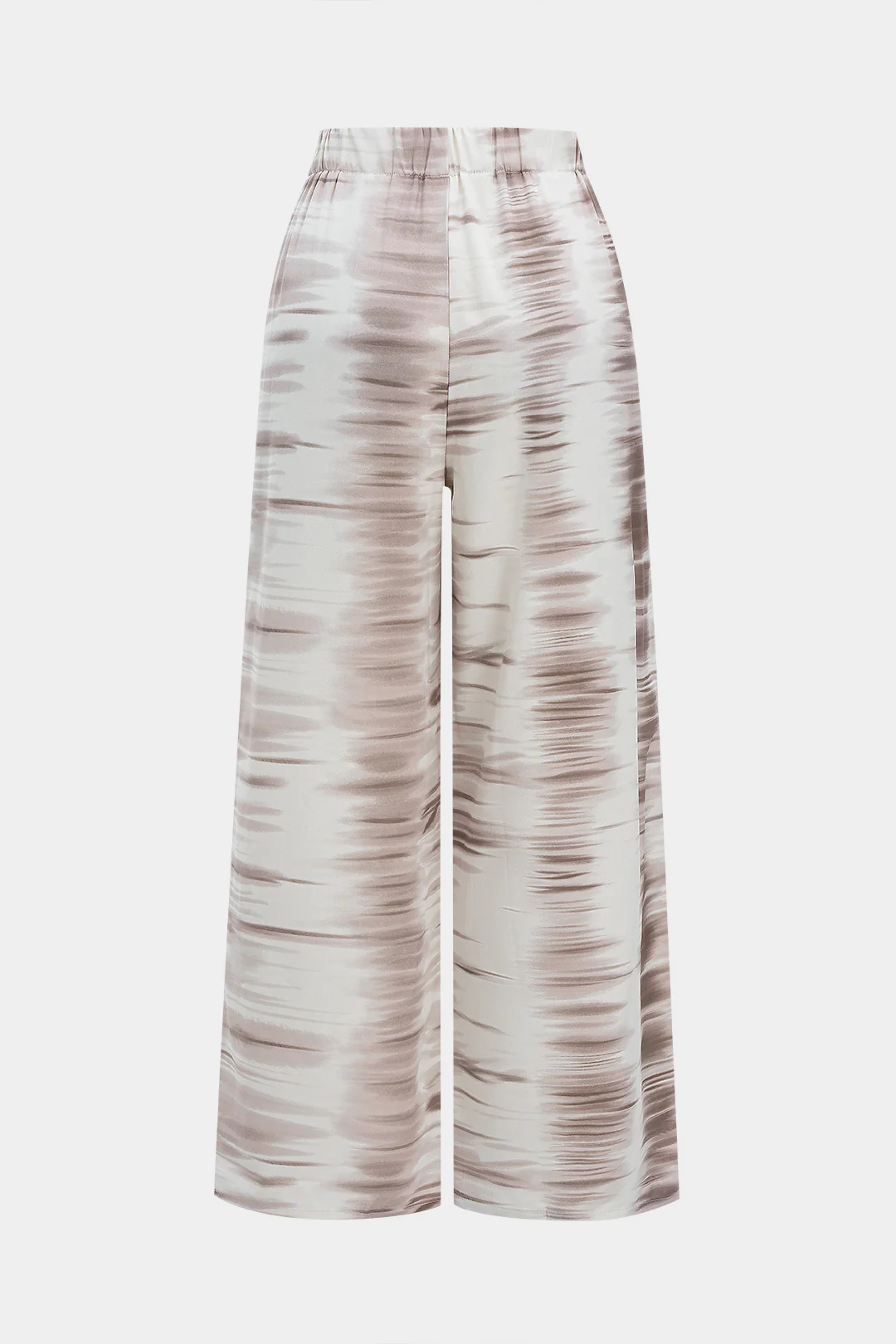Tie Dye Print Drawstring Shirred Waistband Pants - Weenar