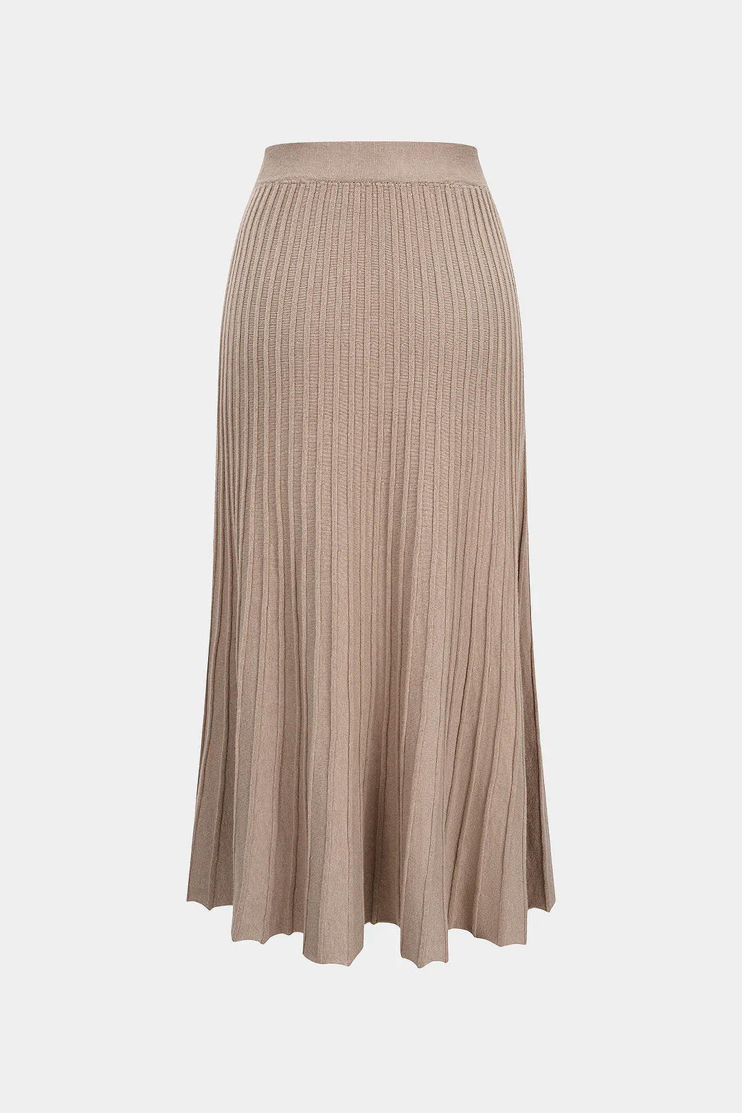 Knit Pleated High Waist Skirt - Weenar