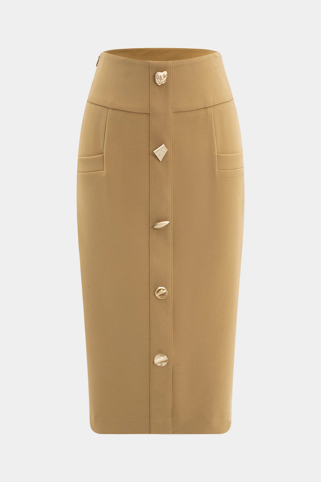 Metal  Button Pocket Skirt - Weenar
