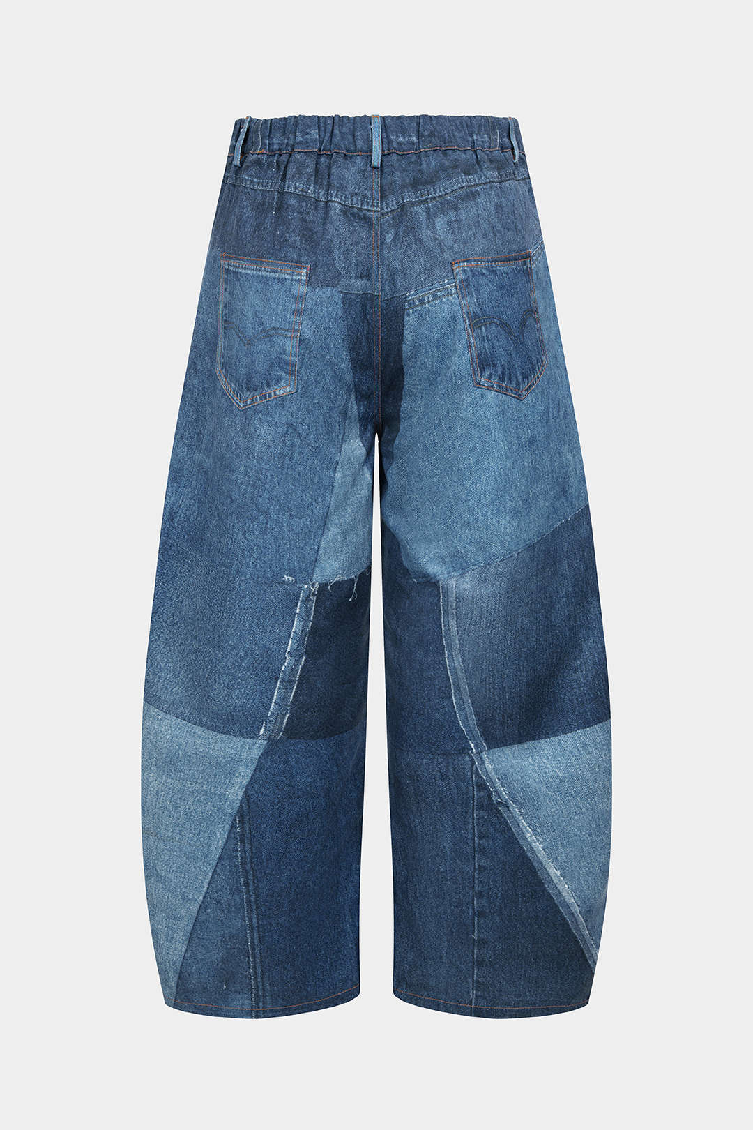 Plus Size Abstract Print Pocket Zipper Jeans - Weenar