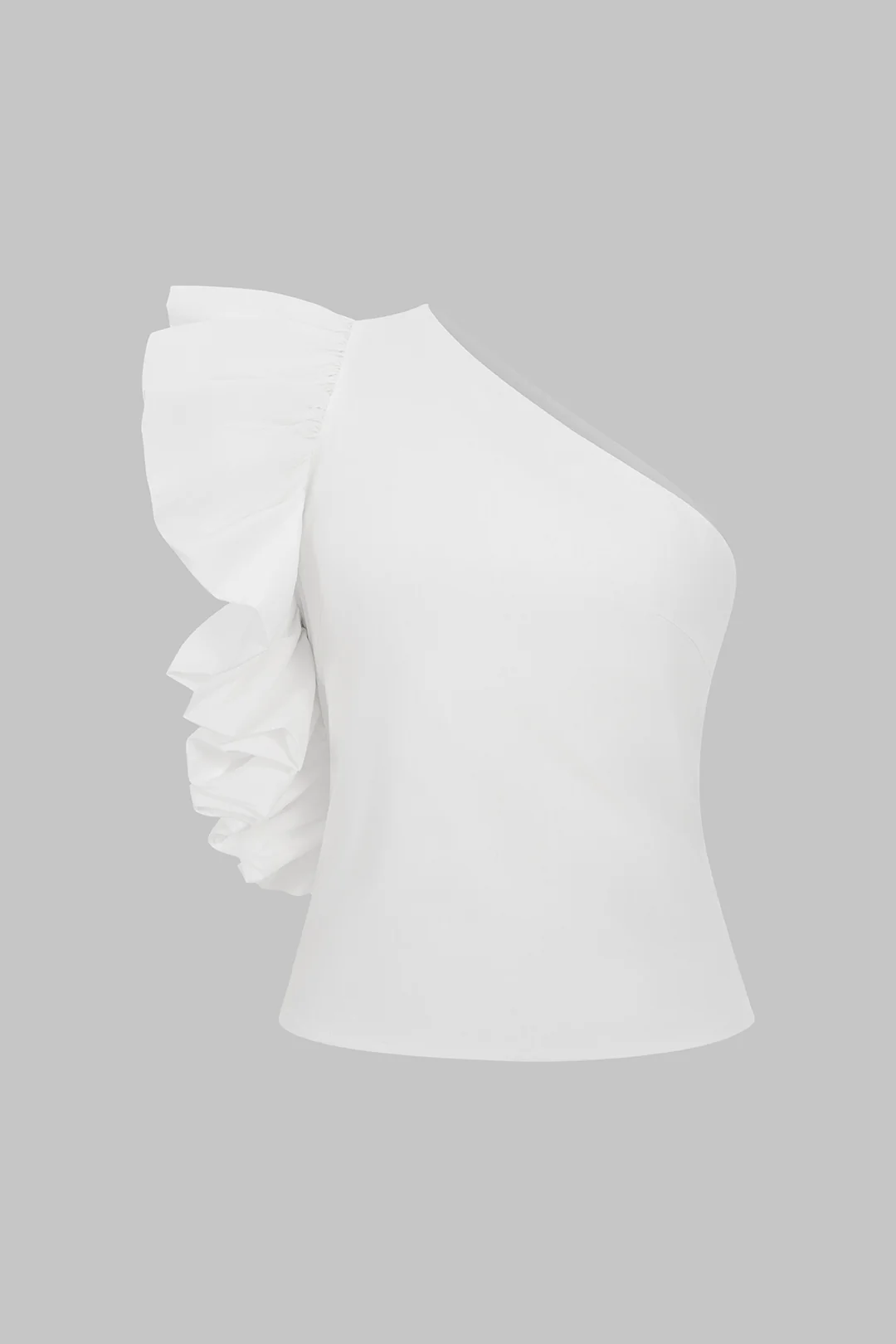 Single Shoulder Ruffle Tank Top - Weenar