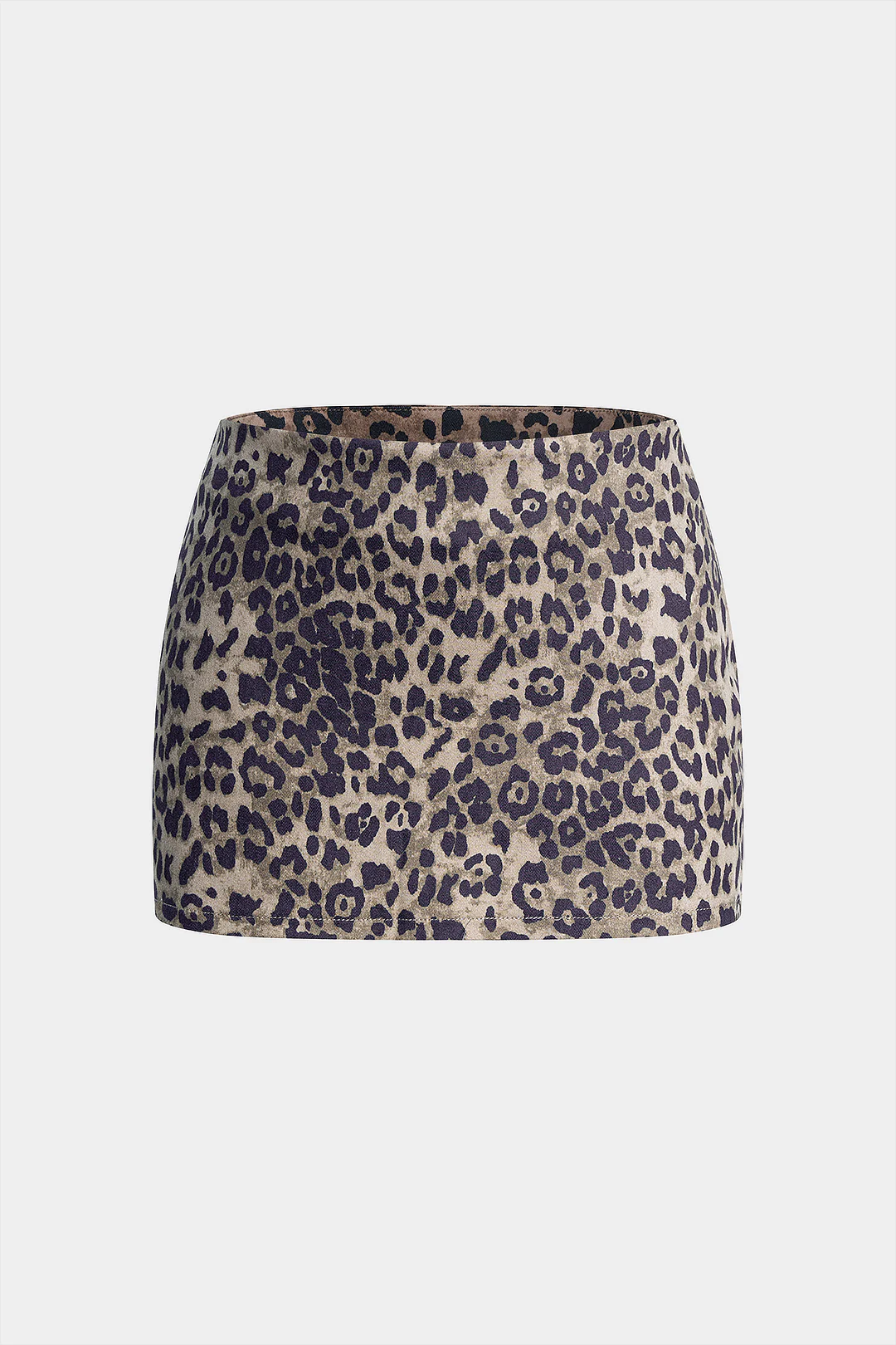 Leopard Print Low Waist Skirt - Weenar