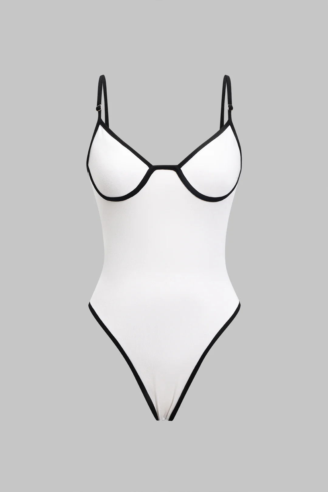 Contrast Binding Sleeveless Bodysuit - Weenar