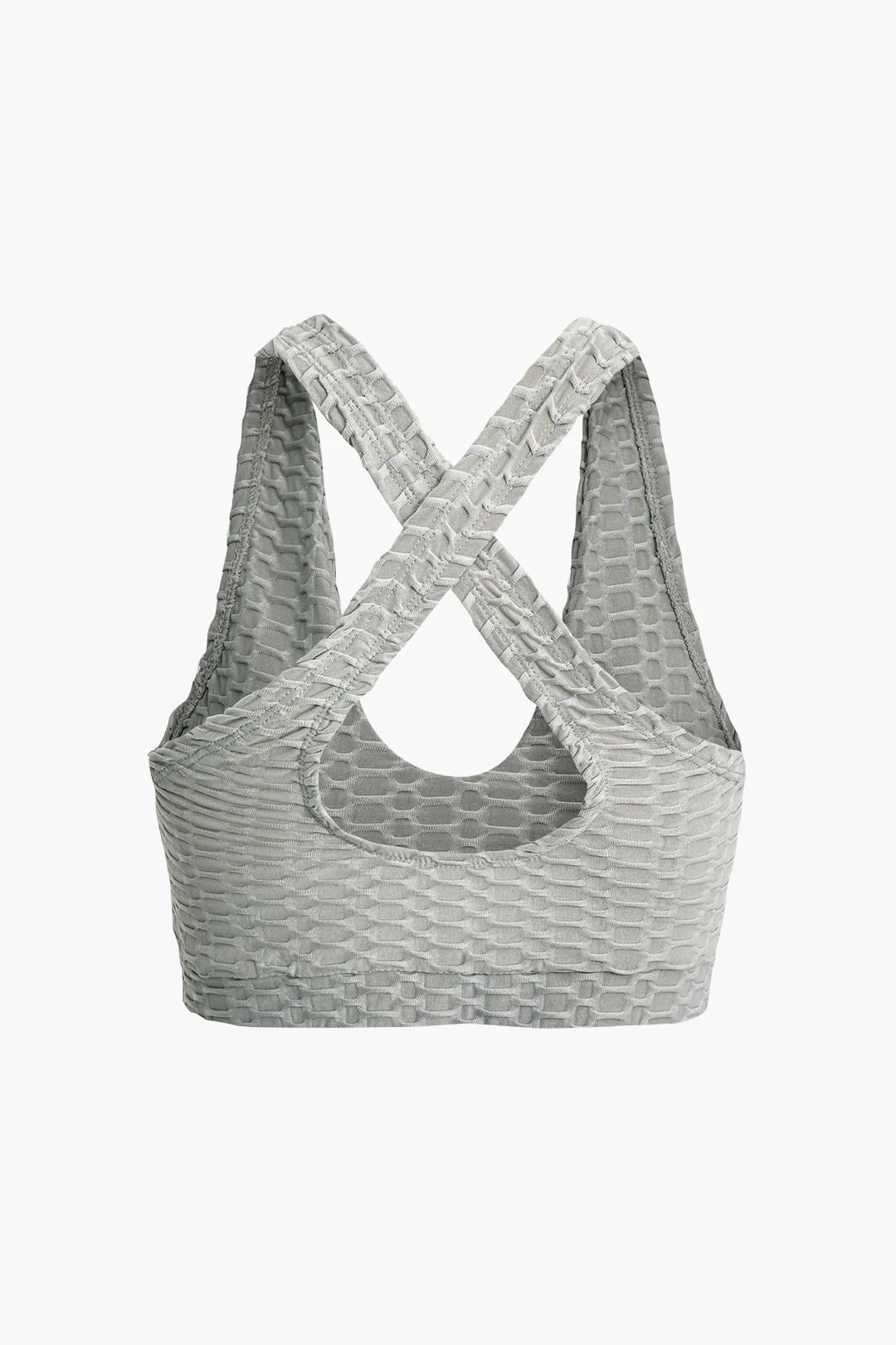 Crossed Backless Sports Bra - Weenar