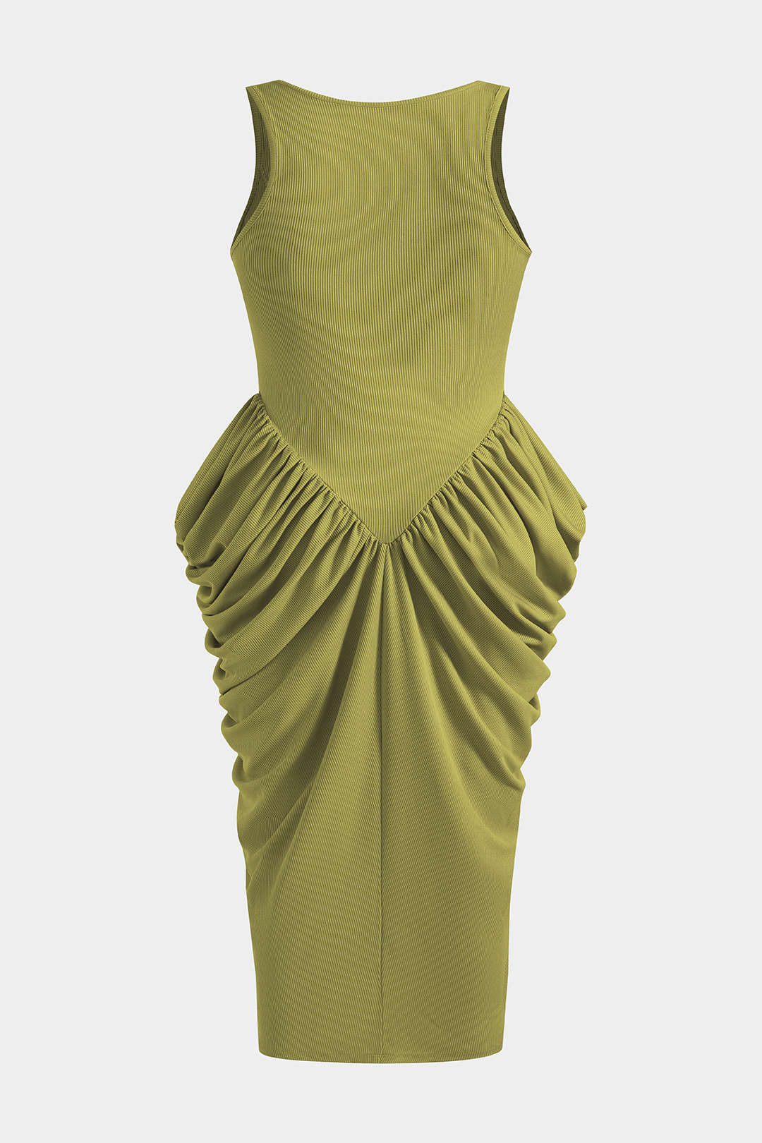 Plus Size Ruched Tank Sleeveless Maxi Dress - Weenar