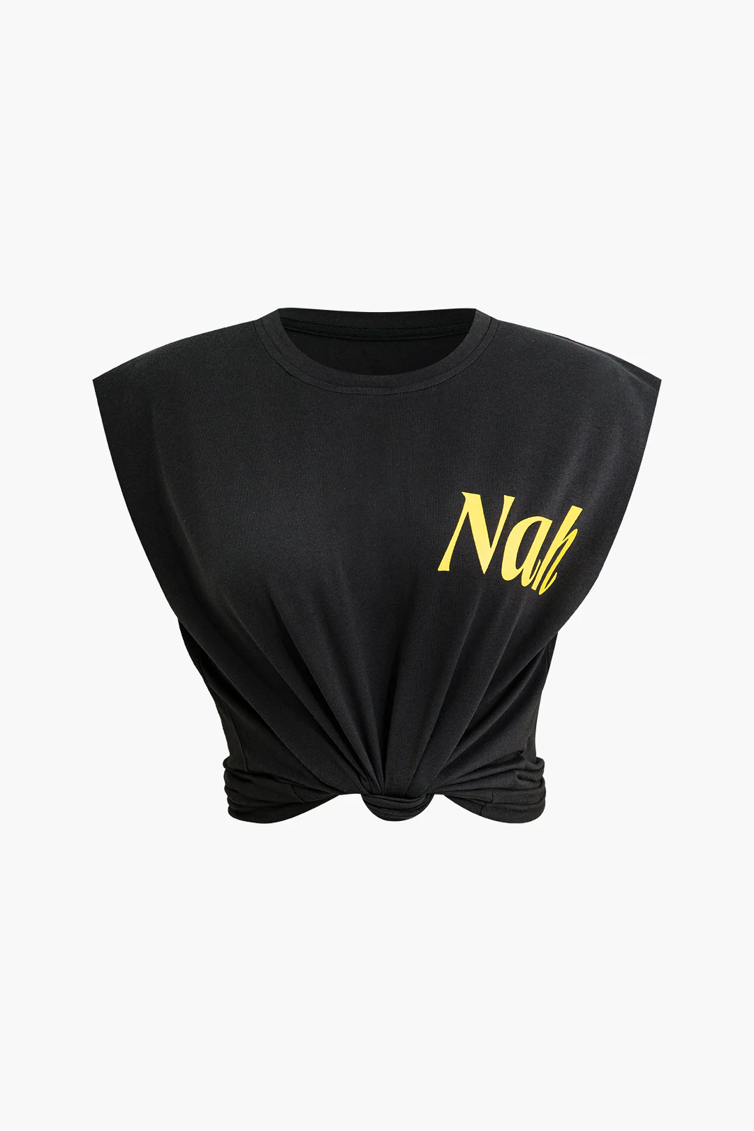 Letter Print Sleeveless T-shirt - Weenar